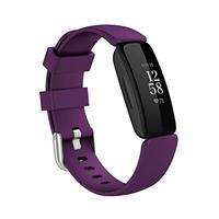 By Qubix - Compatible met Fitbit Inspire 2 & Ace 3 - Sportbandje met gesp - Maat: Small - Paars - Compatible fitbit bandje - thumbnail