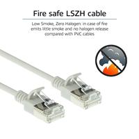 ACT DC7000 LSZH U/FTP CAT6A Datacenter Slimline Patchkabel Snagless | RJ45 Connectoren | Grijs | 50 cm - thumbnail