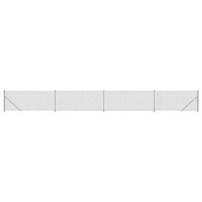Gaashek met flens 0,8x10 m zilverkleurig - thumbnail
