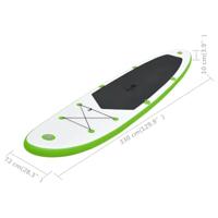 Stand-up paddleboard opblaasbaar groen en wit - thumbnail