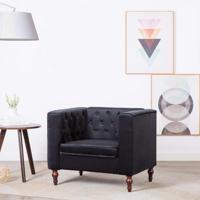 Fauteuil fluweel zwart - thumbnail