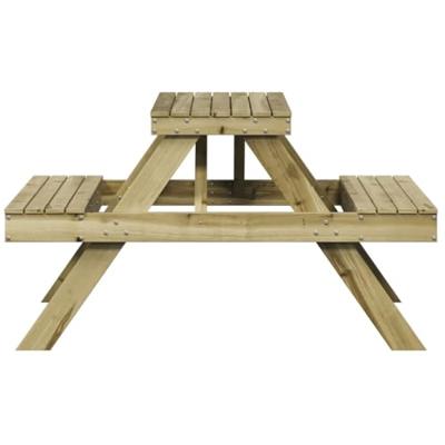 Picknicktafel 105x134x75 cm gempregneerd grenenhout