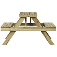 Picknicktafel 105x134x75 cm gempregneerd grenenhout - thumbnail