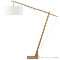 GOOD&MOJO Vloerlamp 'Montblanc' Bamboe en Eco linnen, 207cm, kleur Wit - thumbnail