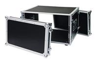 Roadinger CO DD 19 inch rack 6 HE Hout Incl. greep - thumbnail