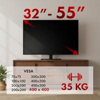 Universele TV-standaard Maclean, voor RTV-kast, standaard, max. 35 kg, rotatie 20 graden, voor TV 32-55", MC-132 - thumbnail