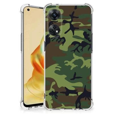 OPPO Reno8 T 4G Doorzichtige Silicone Hoesje Army Dark OPPO Reno8 T 4G Doorzichtige Silicone Hoesje Army Dark