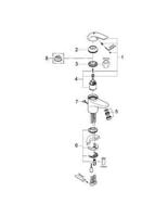 Wastafelkraan Grohe Euroeco Opbouw Laag Mengkraan Glans Chroom 1 Greeps met Inzinkbare Ketting - thumbnail