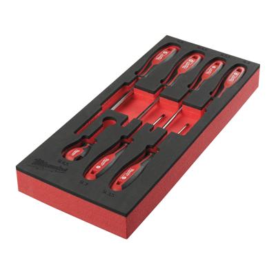Milwaukee TOOLGUARD™ Foam inlay Tri-Lobe schroevendraaierset Sleuf 7-delig - 4932492395