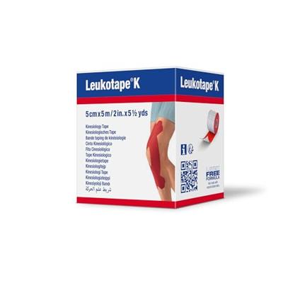 Leukotape K Kleefwindel Elast Rood 5,0cmx5m 1