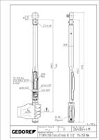 Gedore TT3KH 350 2648644 Momentsleutel 1/2 (12.5 mm) 70 - 350 Nm - thumbnail