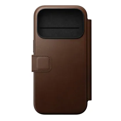 Nomad Modern Leather Folio iPhone 17 Pro bruin