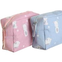 Reistasje DKD Home Decor Blauw Wit Groen Roze polialgodon osos 15 x 6 x 12 cm (2 Stuks) - thumbnail