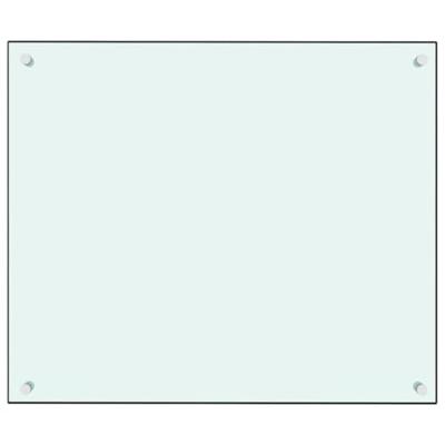 VidaXL Spatscherm keuken 70x60 cm gehard glas wit
