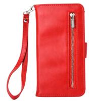 Voor iPhone 8 & 7 Crazy Horse textuur rits horizontaal flip lederen draagtas met afneembare terug beschermende hoes & Card Slots & Foto Frame & Lanyar - thumbnail