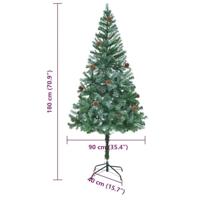 VidaXL Kunstkerstboom met 300 led groen 180 cm pvc en staal - thumbnail