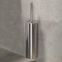 Geesa Nemox Toiletborstel - vrijstaand - witte borstelkop - RVS geborsteld 916511-05 - thumbnail