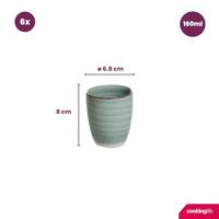 Cookinglife Koffiekopjes / Senseokopjes Delice Groen 180 ml - 6 stuks - thumbnail