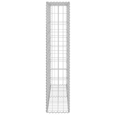 Schanskorf muur met deksels 80x20x100 cm gegalvaniseerd staal