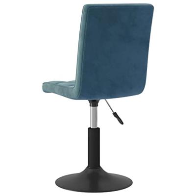 Eetkamerstoelen draaibaar 6 st fluweel blauw