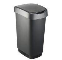 Rotho Twist Afvalbak 50L Zwart - thumbnail