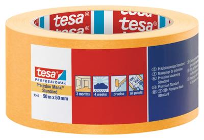 tesa PRECISION STANDARD 04344-00000-00 Maskeertape Präzisionskrepp Geel (l x b) 50 m x 50 mm 1 stuk(s)
