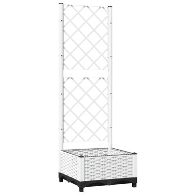 VidaXL Plantenbak met latwerk 40x40x121,5 cm polypropeen