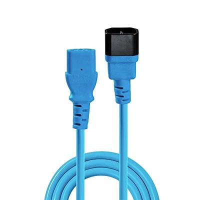 LINDY Stroom Verlengkabel [1x Apparaatstekker, male C14 - 1x Apparaatstekker, female C13 10A] 2.00 m Blauw