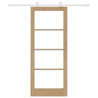 Schuifdeur ORKDAL Bruin 83 x 202 cm Hout en metaal - thumbnail