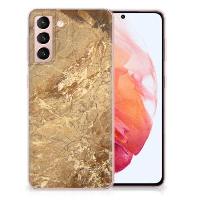 Samsung Galaxy S21 | TPU | Siliconen hoesje | Marmer Creme