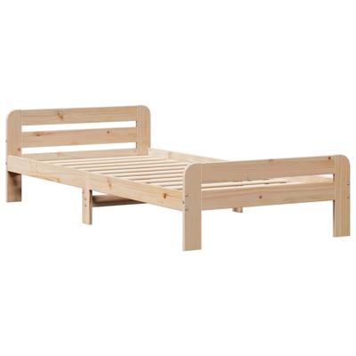 Bed met boekenkast zonder matras massief grenenhout 160x200 cm