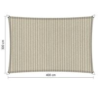 Rechthoek schaduwdoek 3,00x4,00 m Sahara Sand Shadow Comfort - Shadow comfort - thumbnail