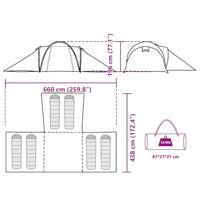 VidaXL Koepeltent 6-persoons waterdicht groen - thumbnail