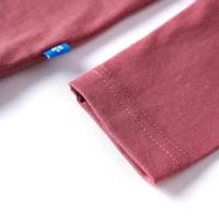 Kindershirt met lange mouwen dinosaurusprint 104 donkerrood - thumbnail