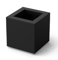 Quadrus vierkante Aluminium plantenbakken 400 x 400 x 400 mm Geroba - Geroba - thumbnail