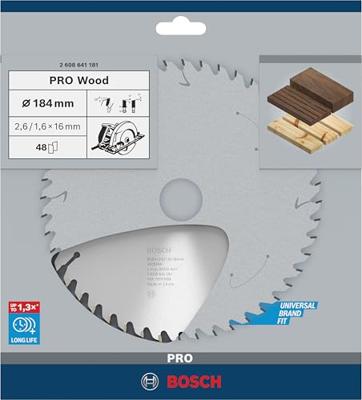 Bosch Accessoires Cirkelzaagblad Optiline Wood 184 x 16 x 2,6 mm, 48 1st - 2608641181 - thumbnail
