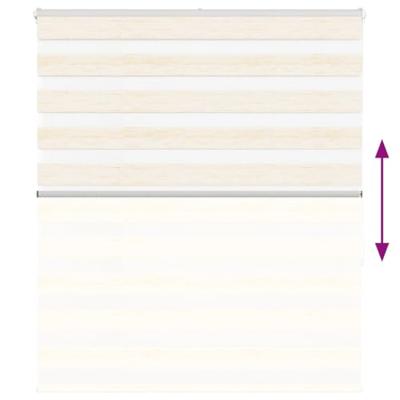 Zebra rolgordijn 105x150 cm stofbreedte 100,9 cm marmerbeige