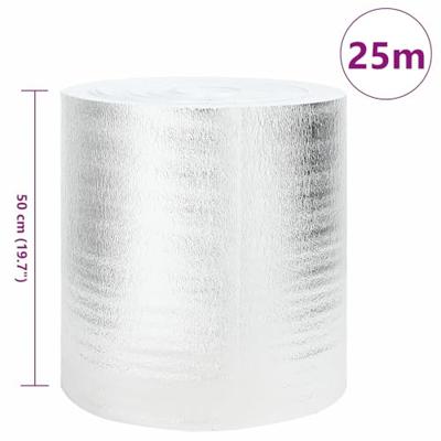 VidaXL Radiatorfolie zilver 25 x 0,5 m polyetheen