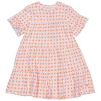Quapi Zomer jurk meisjes - oranje - AOP grafisch - Zaara - thumbnail