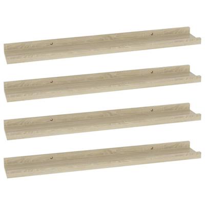 Wandschappen 4 st 60x9x3 cm sonoma eikenkleurig