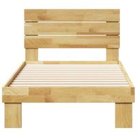 Bedframe hoofdeinde zonder matras 90x190 cm massief hout eiken - thumbnail