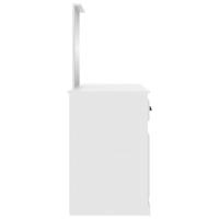 Kaptafel met spiegel 130x50x132,5 cm wit - thumbnail