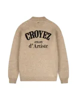 Croyez Atelier Knit Sweater Heren Beige - Maat XXL - Kleur: Beige | Soccerfanshop - thumbnail