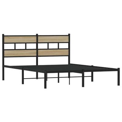 Bedframe zonder matras metaal sonoma eikenkleurig 140x190 cm Bedframe zonder matras metaal sonoma eikenkleurig 140x190 cm