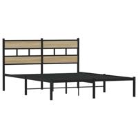 Bedframe zonder matras metaal sonoma eikenkleurig 140x190 cm - thumbnail
