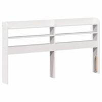 Bedframe met hoofdeinde zonder matras 140x200 cm wit - thumbnail