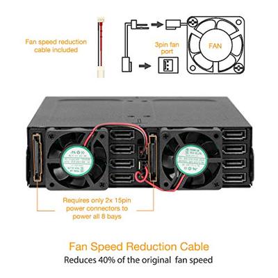 Icy Dock MB998SP-B opslagbehuizing 8x2,5 SATA behuizing voor 5,25 extern Icy Dock MB998SP-B opslagbehuizing 8x2,5 SATA behuizing voor 5,25 extern