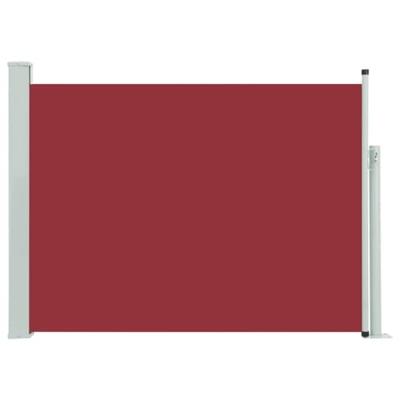 Tuinscherm uittrekbaar 120x500 cm rood - thumbnail
