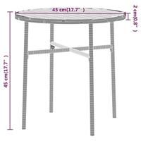 3-delige Tuinset poly rattan grijs - thumbnail