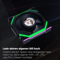 Lian Li Lian Li UNI FAN SL Wireless LCD Lüfter, ARGB, PWM - 120 mm, schwarz PC-ventilator Zwart (b x h x d) 120 x 124.5 x 28 mm - thumbnail